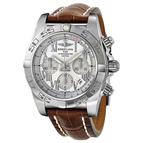 Breitling Chronomat 44 Automatic Silver Dial Men's Watch AB011012-G676BRLT watches