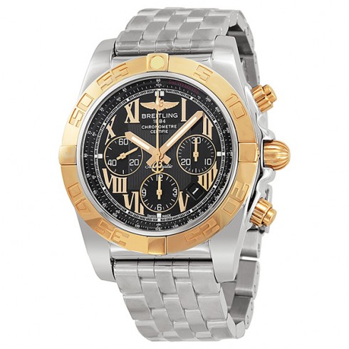Breitling Chronomat 44 Black Dial Stainless Steel Men's Watch CB011012-B957SS watches