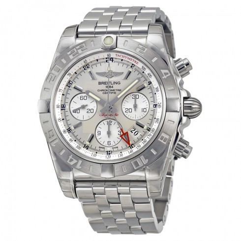 Breitling Chronomat 44 Chronograph Automatic Silver Dial Men's Watch AB042011-G745SS watches