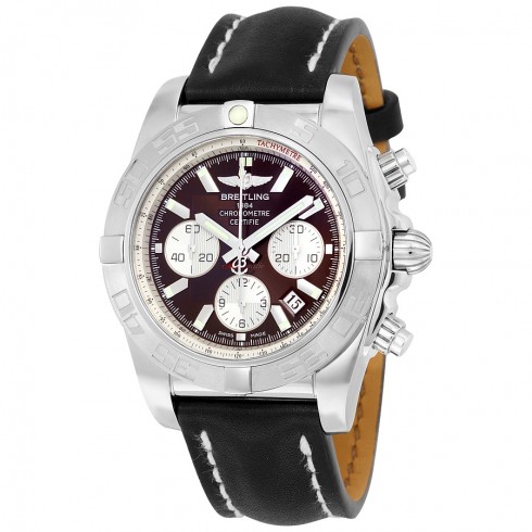 Breitling Chronomat 44 Dial Black Leather Men's Watch AB011011-Q575BKLT watches