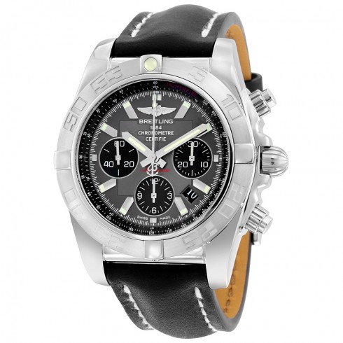 Breitling Chronomat 44 Grey Dial Leather Men's Watch AB011011-F546BKLT watches
