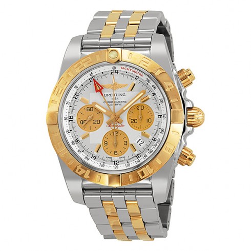 Breitling Chronomat 44 GMT Chronograph Automatic Silver Dial Men's Watch CB042012-G755TT watches