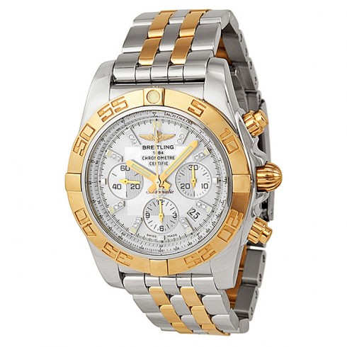 Breitling Chronomat 44 Mother of Pearl Diamond Two-Tone Men's Watch CB011012-A698TT watches