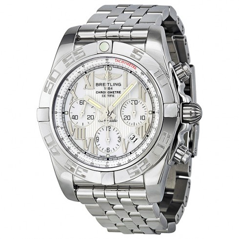 Replica Breitling Chronomat 44 Silver Dial Men's Watch AB011012-A690SS Watch