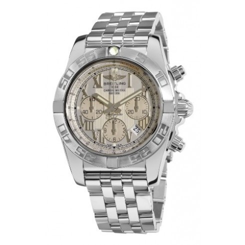 Breitling Chronomat 44 Silver Dial Stainless Steel Automatic Men's Watch AB011011/G676SS watches