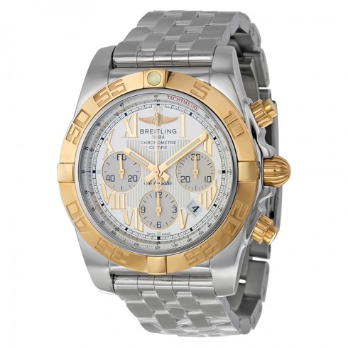 Breitling Chronomat 44 Silver Dial Stainless Steel Men's Watch CB011012-G677SS watches