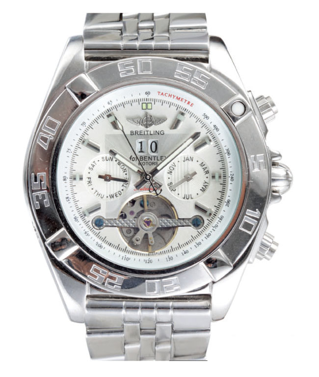 Breitling Chronomat B01 AB011011-G684SS Automatic White Dial Watch watches