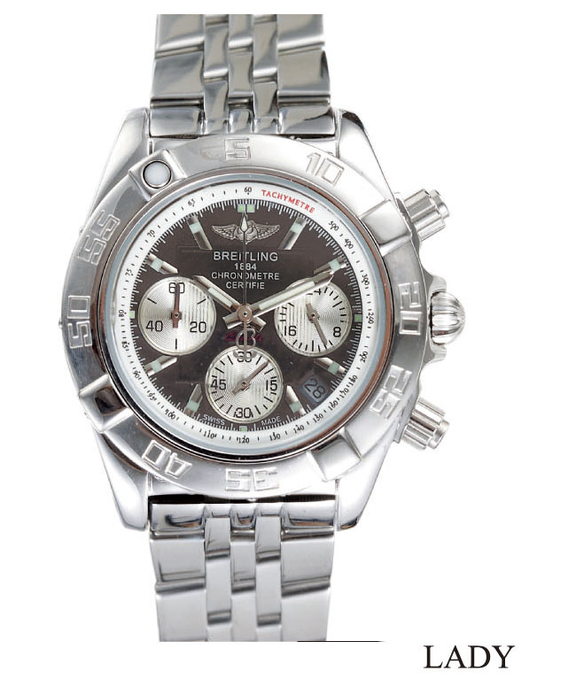 Breitling Chronomat B01 AB011011/M524 coffee Dial 43.5mm Silver Stainless Steel Strap Watch watches