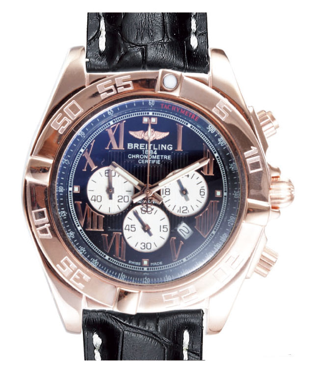 Breitling Chronomat B01 AB011012/A691-1CD Round Rose Gold Case Watch watches