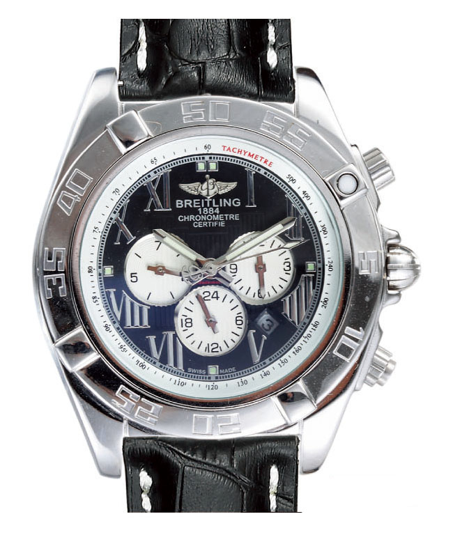 Replica Breitling Chronomat B01 AB011012/B956-1CD Black Crocodile Leather Strap Mens Watch Watch