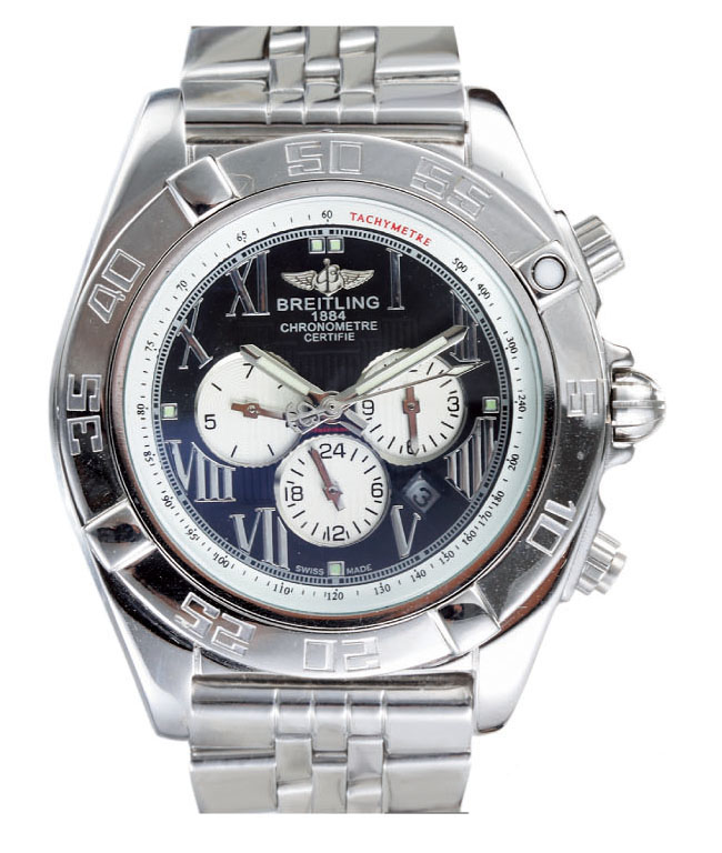 Breitling Chronomat B01 AB011012/B956-SS Round Black Dial Watch watches