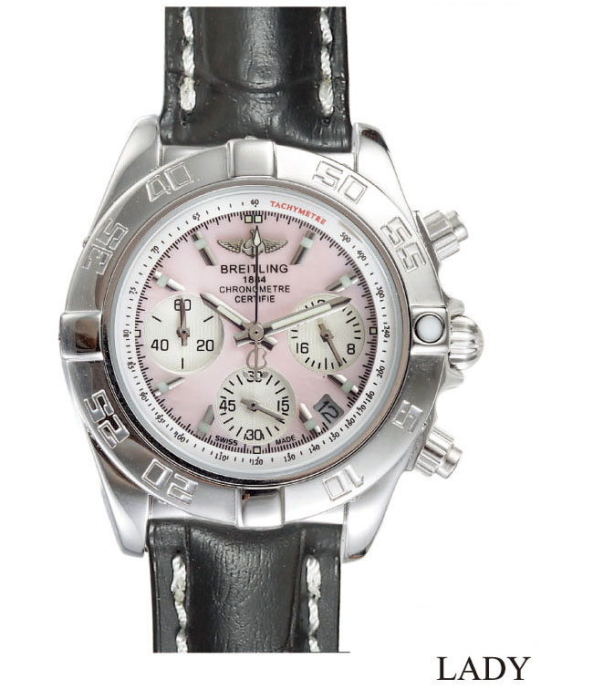 Breitling Chronomat B01 AB011012/B967 Round Pink Dial Automatic Watch watches