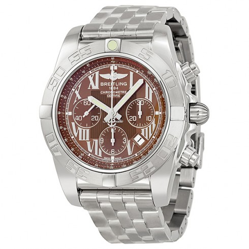 Breitling Chronomat B01 Brown Dial Stainless Steel Men's Watch AB011011-Q566SS watches