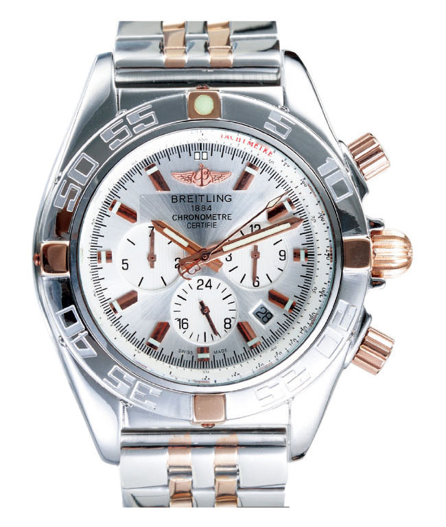 Breitling Chronomat B01 C.Steel 01 Stainless Steel Case Stainless Steel Bezel White Dial Watch watches
