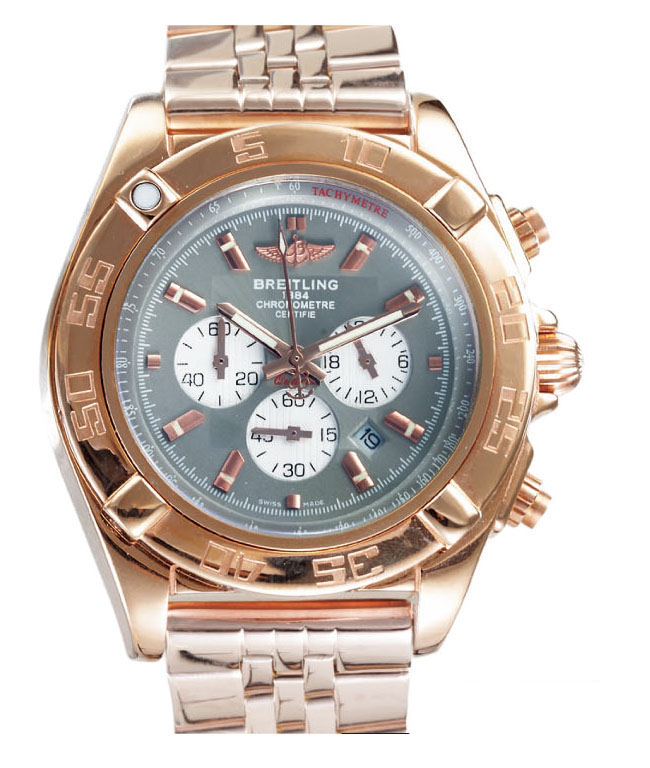 Breitling Chronomat B01 IB011012/A696-TT Grey Dial 43.5mm Rose Gold Case Watch watches
