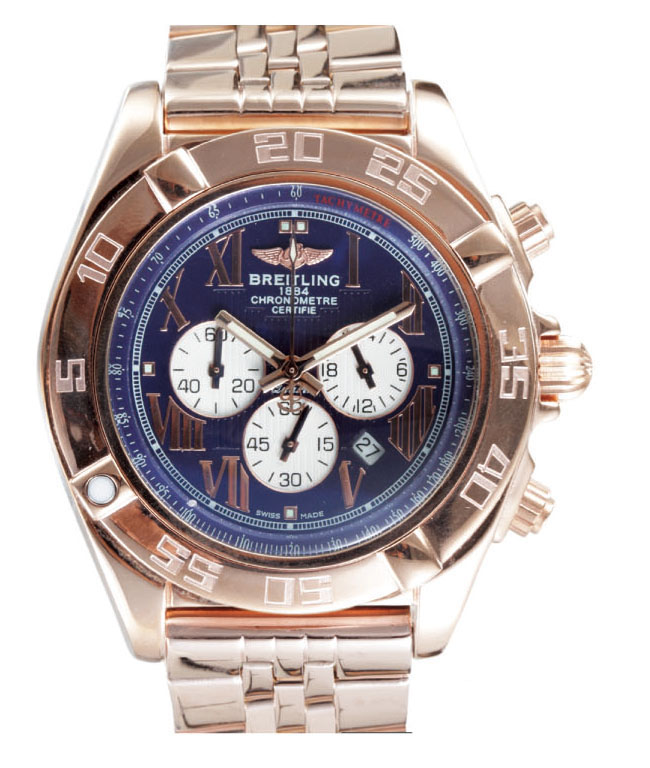 Breitling Chronomat B01 IB011012/C784-TT Rose Gold Case Round Black Dial Watch watches