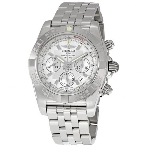 Breitling Chronomat B01 Silver Dial Chronograph Men's Watch AB011011-G684SS watches