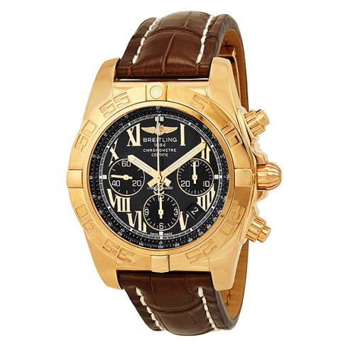 Breitling Chronomat Black Dial 18kt Rose Gold Men's Watch HB011012-B957BRCD watches