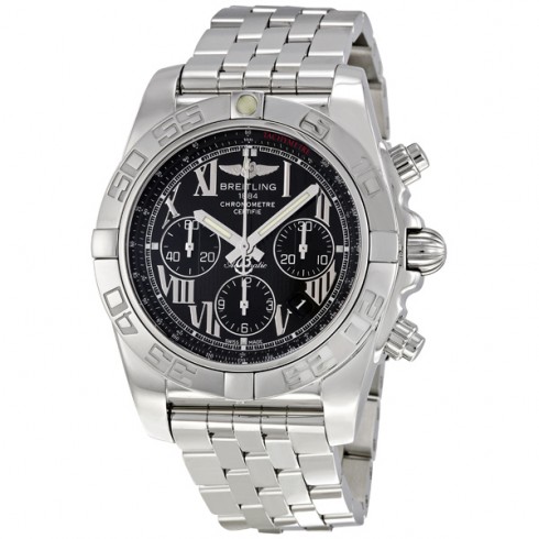 Breitling Chronomat Black Stainless Steel Automatic Men's Watch AB011012-B956SS watches
