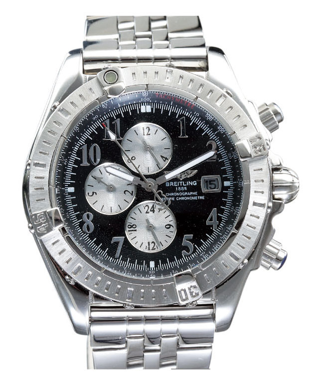 Breitling Chronomat Evolution A1335611/B721-SS 43.7mm Mens Silver Stainless Steel Strap Watch watches