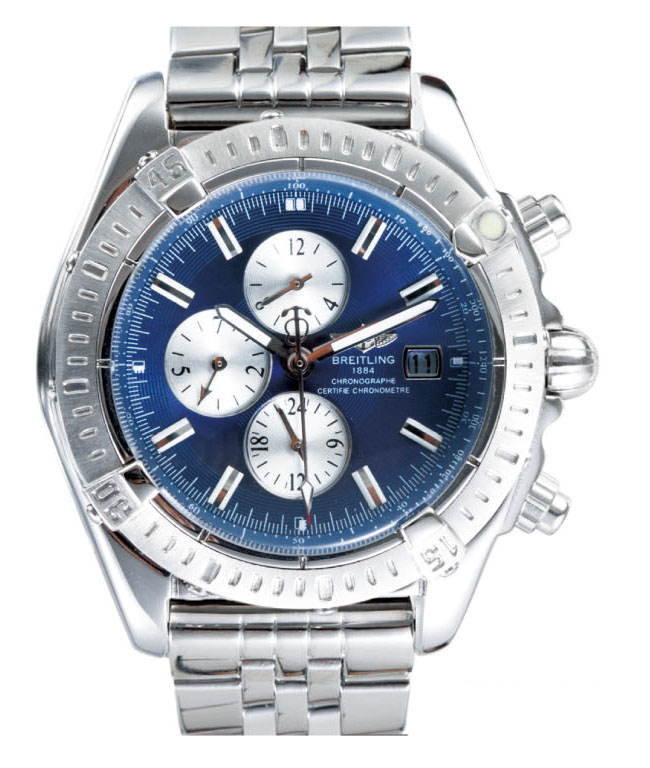 Breitling Chronomat Evolution A1335611/C645-SS Blue Dial Automatic Round Watch watches