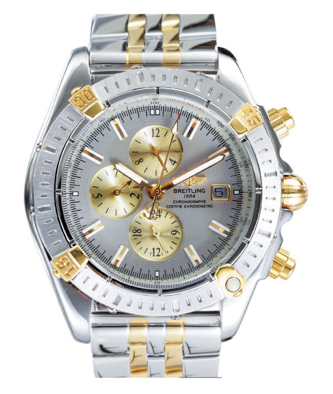 Breitling Chronomat Evolution B1335611/g570-SS Grey Dial Silver Stainless Steel Strap Round Watch watches