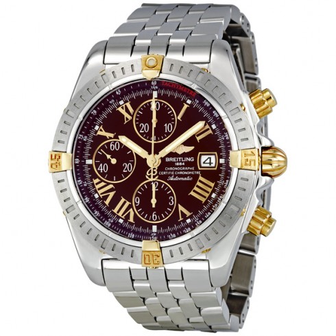 Breitling Chronomat Evolution Burgundy Dial Automatic Men's Watch B1335611-K521SS watches