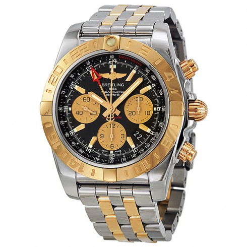 Breitling Chronomat GMT Automatic Chronograph Black Dial Men's Watch CB042012-BB86TT watches