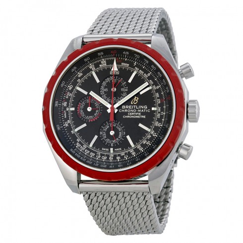 Breitling Chrono-matic Navitimer Black Dial Chronograph Stainless Steel Men's Watch A1936003-BA94SS watches
