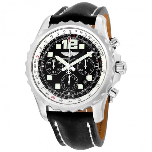 Breitling Chronospace Automatic Black Dial Black Leather Men's Watch A2336035-BA68BKLT watches