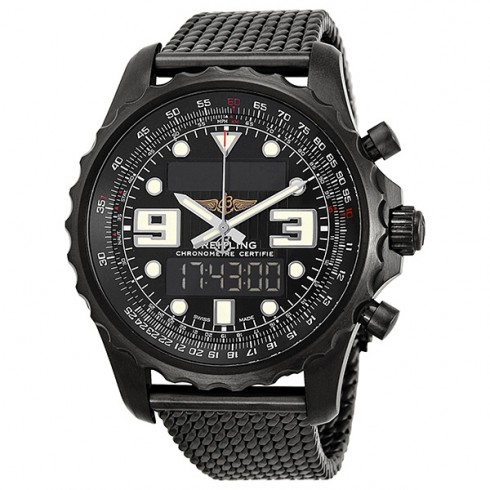 Breitling Chronospace Blacksteel Analog-Digital Multi-Function Men's Watch M7836522-BA26SS watches