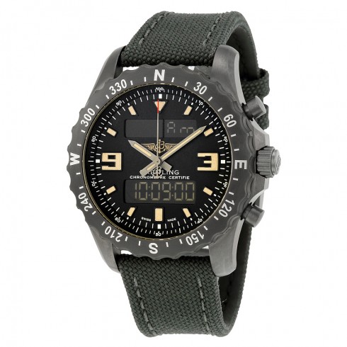 Breitling Chronospace Military Black Dial Black Carbon-based Stainless Steel Men's Watch M7836622-BD39GCVT watches
