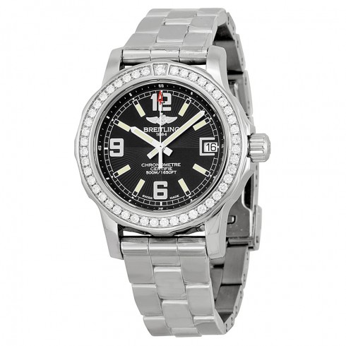 Breitling Colt 33 Black Dial Diamond Ladies Watch A7738753-BB51SS watches