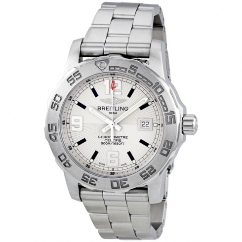 Breitling Colt 44 Silver Dial SuperQuartz Steel Men's Watch A7438710-G743SS watches