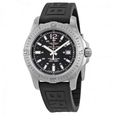 Breitling Colt Automatic Black Dial Black Rubber Men's Watch A1738811-BD44BKPD3 watches