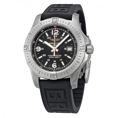Breitling Colt Black Dial Rubber Strap Men's Watch A7438811-BD45BKPD3 watches