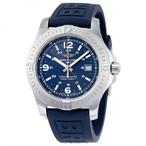 Breitling Colt Blue Dial Blue Rubber Men's Watch A7438811-C907BLPT3 watches
