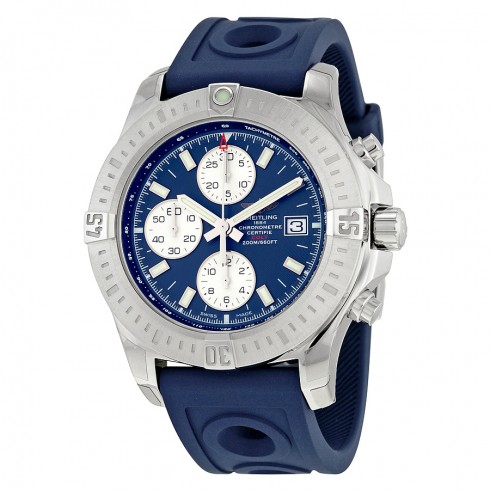 Breitling Colt Chronograph Automatic Blue Dial Blue Rubber Men's Watch A1338811-C914BLORT watches