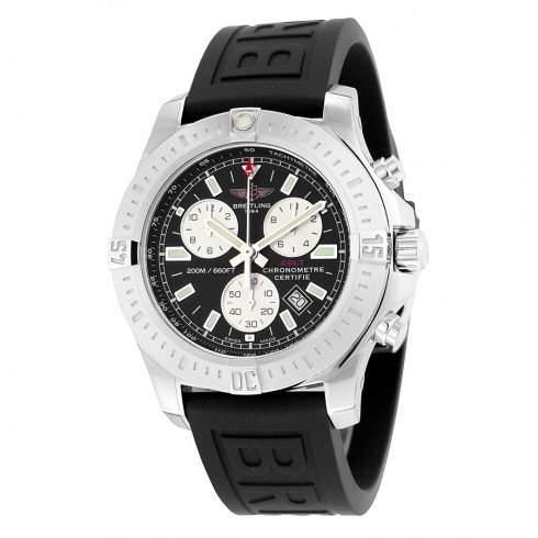 Replica Breitling Colt Chronograph Black Dial Black Rubber Men's Watch A7338811-BD43BKPT3 Watch