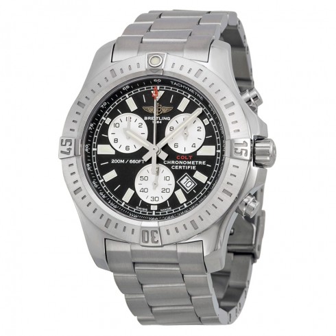 Breitling Colt Chronograph Black Dial Stainless Steel Men's Watch A7338811-BD43SS watches
