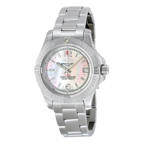 Breitling Colt Lady Mother of Pearl Dial Stainless Steel Quartz Ladies Watch A7738811-A770SS watches