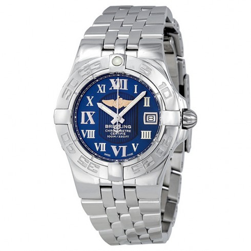 Breitling Galactic 30 Blue Dial Stainless Steel Ladies Watch A71340L2-C778SS watches