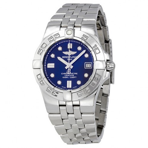 Breitling Galactic 30 Blue Dial Stainless Steel Ladies Watch A71340L2-C814SS watches