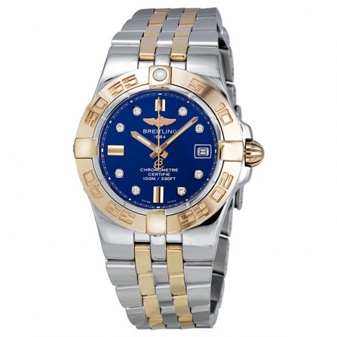 Breitling Galactic 30 Diamond Blue Dial Ladies Watch C71340L2-C816TT watches