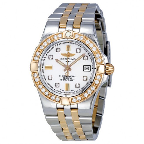 Breitling Galactic 30 Diamond White Dial Ladies Watch C71340LA-A715TT watches