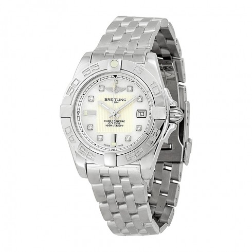 Breitling Galactic 32 Mother of Pearl Diamond Dial Ladies Watch A71356L2-A708SS watches
