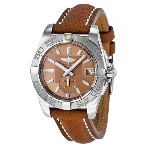 Breitling Galactic 36 Automatic Bronze Dial Brown Leather Unisex Watch A3733011-Q582 watches