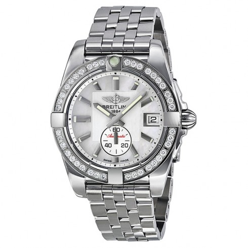 Breitling Galactic 36 Automatic Diamond Mother of Pearl Dial Ladies Watch A3733053-A716SS watches