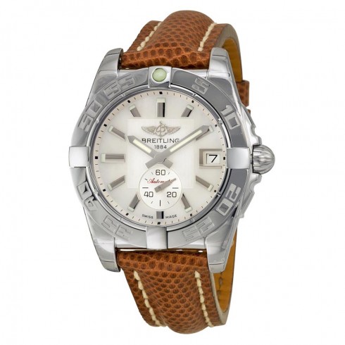 Breitling Galactic 36 Automatic Mother of Pearl Dial Brown Lizard Leather Unisex Watch A3733012-A716BRZT watches