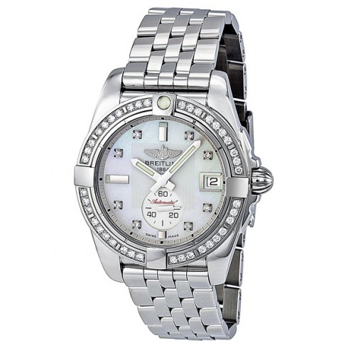 Breitling Galactic 36 Mother of Pearl Dial Diamond Unisex Watch A3733053-A717SS watches